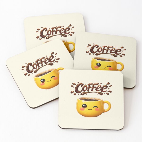 Item preview, Cute Winking Coffee Cup Kawaii Coffee Splash Graphic Art designed and sold by CreativeArtistL.