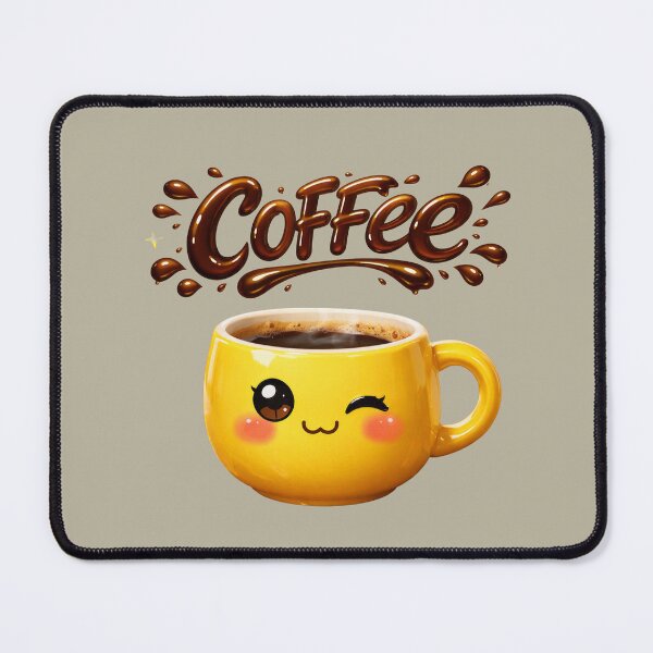 Item preview, Cute Winking Coffee Cup Kawaii Coffee Splash Graphic Art designed and sold by CreativeArtistL.