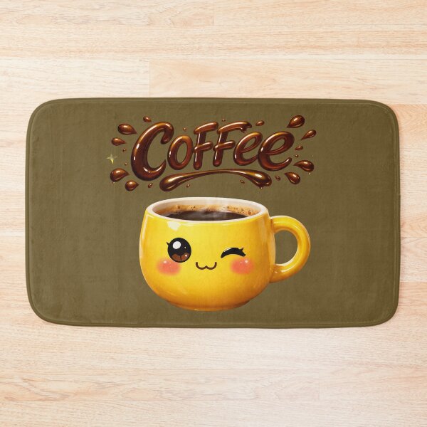 Item preview, Cute Winking Coffee Cup Kawaii Coffee Splash Graphic Art designed and sold by CreativeArtistL.