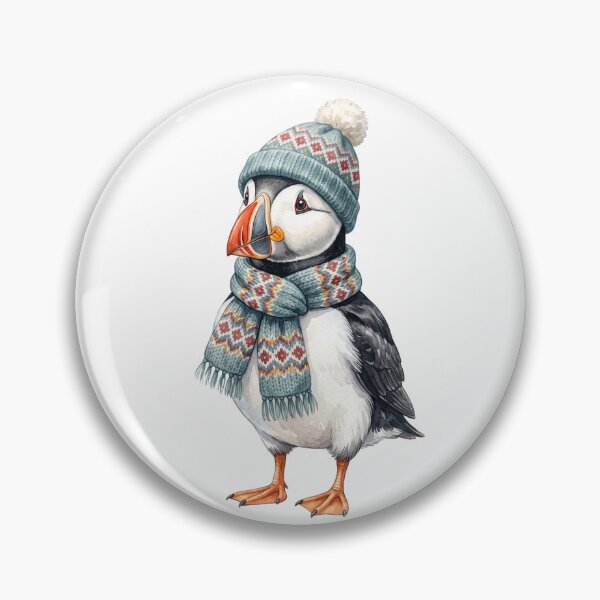 Item preview, Winter Puffin Beanie designed and sold by Roy & Tiffany.