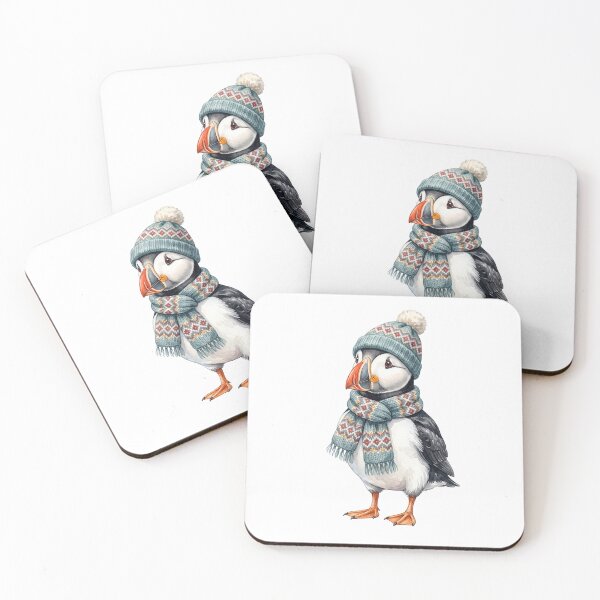 Item preview, Winter Puffin Beanie designed and sold by Roy & Tiffany.