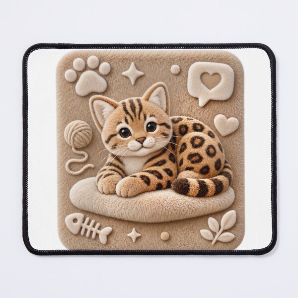Item preview, Cozy Plush Bengal – Fluffy 3D Cat Patch designed and sold by Bengoer18.