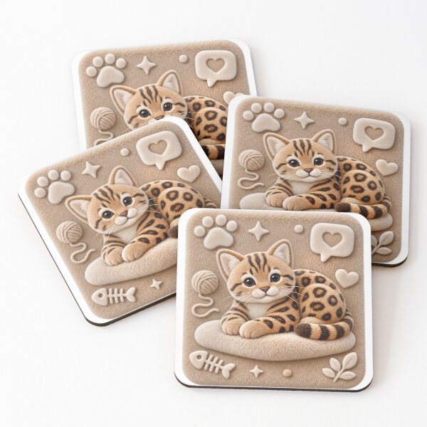 Item preview, Cozy Plush Bengal – Fluffy 3D Cat Patch designed and sold by Bengoer18.