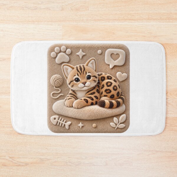 Item preview, Cozy Plush Bengal – Fluffy 3D Cat Patch designed and sold by Bengoer18.
