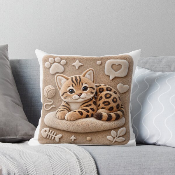 Item preview, Cozy Plush Bengal – Fluffy 3D Cat Patch designed and sold by Bengoer18.