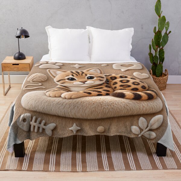 Item preview, Cozy Plush Bengal – Fluffy 3D Cat Patch designed and sold by Bengoer18.