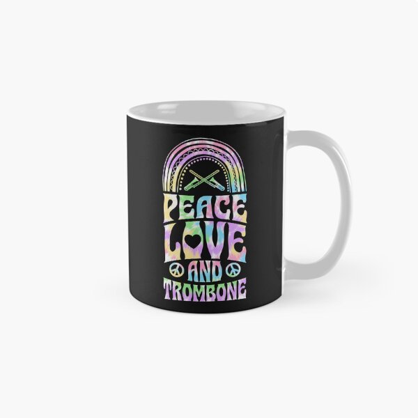 Item preview, Peace Love And Trombone Bohemian Rainbow designed and sold by Rock Paper T-Shirts.