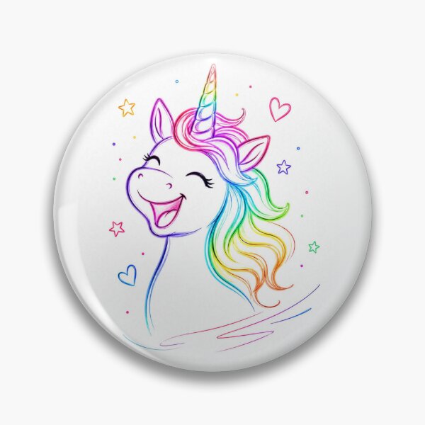 Item preview, Happy Rainbow Unicorn – Colorful Minimalist Line Art designed and sold by Sztyep88.
