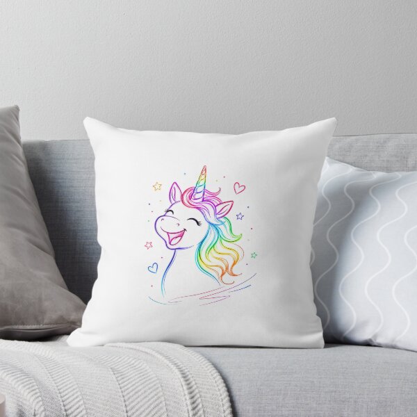 Item preview, Happy Rainbow Unicorn – Colorful Minimalist Line Art designed and sold by Sztyep88.