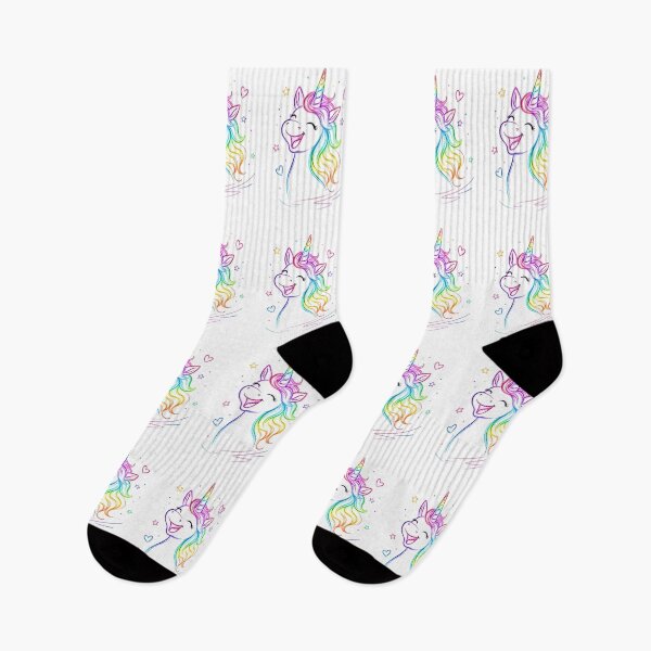 Item preview, Happy Rainbow Unicorn – Colorful Minimalist Line Art designed and sold by Sztyep88.