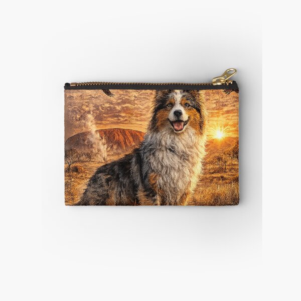 Item preview, Australian Shepherd Outback Australia  Vintage Adventure Dogs™  Retro Travel Dog Design designed and sold by TeeVibeHaus.