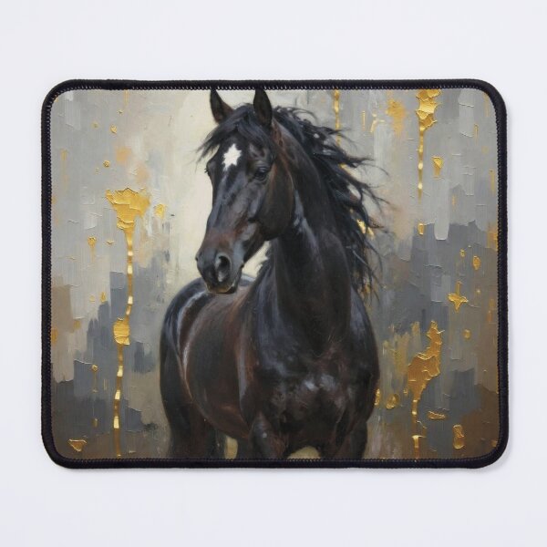 Item preview, Elegant Horses Portraits - Black horse 1 designed and sold by Lucia Amaris Art.