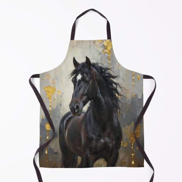 Item preview, Elegant Horses Portraits - Black horse 1 designed and sold by Lucia Amaris Art.