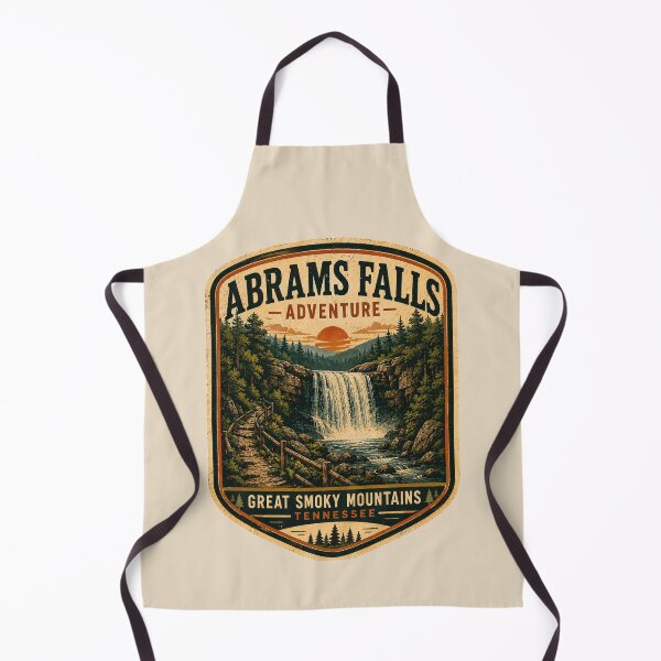 Item preview, Abrams Falls Retro National Park Poster | Great Smoky Mountains Vintage Travel Art designed and sold by Globalcitytees.