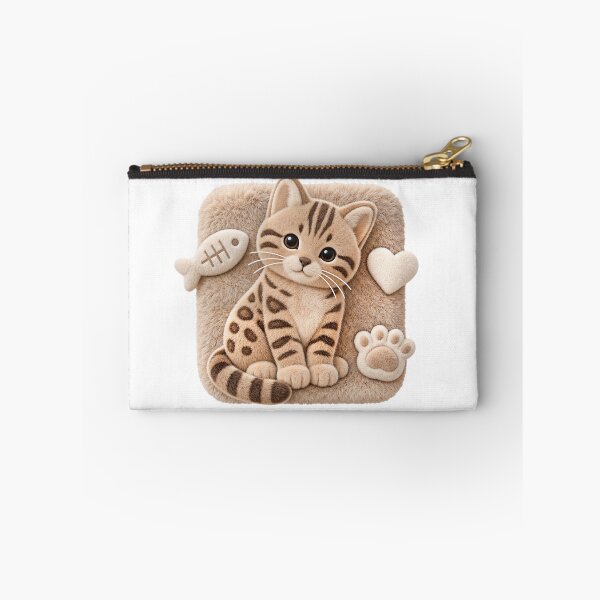 Item preview, Cute Plush Bengal Icon – 3D Velvet Cat Motif designed and sold by Bengoer18.
