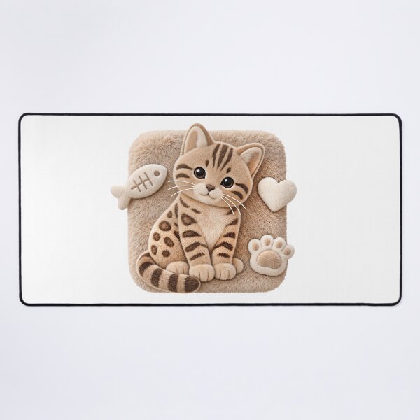 Item preview, Cute Plush Bengal Icon – 3D Velvet Cat Motif designed and sold by Bengoer18.