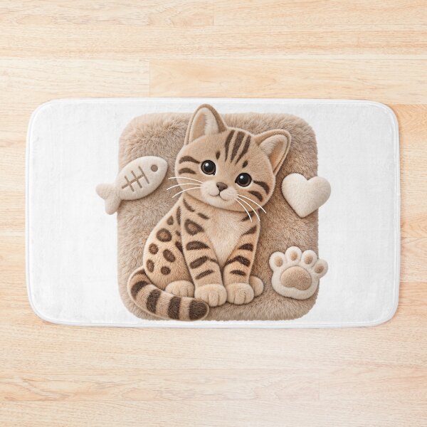 Item preview, Cute Plush Bengal Icon – 3D Velvet Cat Motif designed and sold by Bengoer18.
