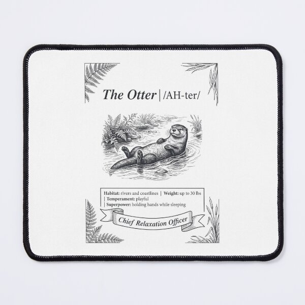 Item preview, The Otter Chief Relaxation Officer Vintage Wildlife T-Shirt | Cute Otter Nature Gift designed and sold by StickerNestYou.