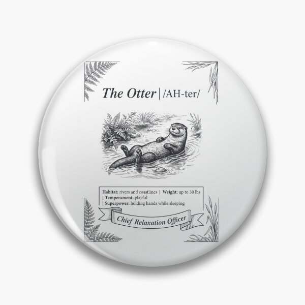 Item preview, The Otter Chief Relaxation Officer Vintage Wildlife T-Shirt | Cute Otter Nature Gift designed and sold by StickerNestYou.
