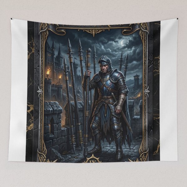 Item preview, Nine of Rods - tarot card designed and sold by Studio77-Gothic.