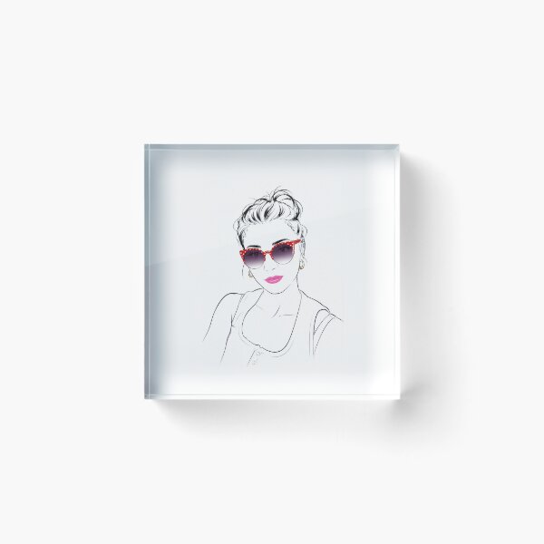 Item preview, Red Polka Dot Sunglasses – Minimalist Fashion Line Art designed and sold by Sztyep88.