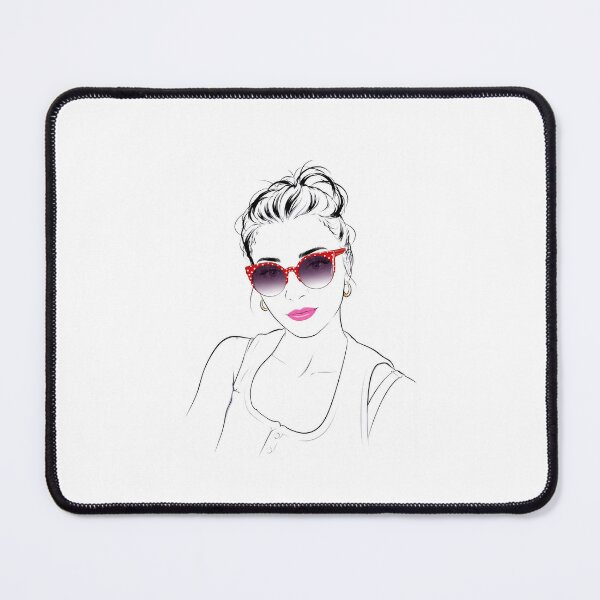 Item preview, Red Polka Dot Sunglasses – Minimalist Fashion Line Art designed and sold by Sztyep88.