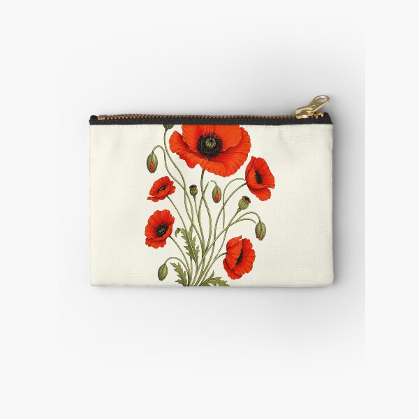 Aperçu de l'œuvre Composition botanique de coquelicots rouges vifs créée et vendue par taiche.