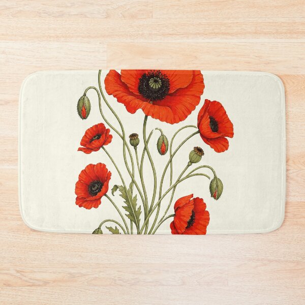 Item preview, Vivid Red Poppy Botanical Arrangement designed and sold by taiche.