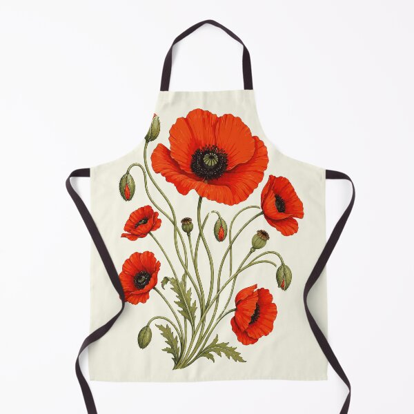 Item preview, Vivid Red Poppy Botanical Arrangement designed and sold by taiche.