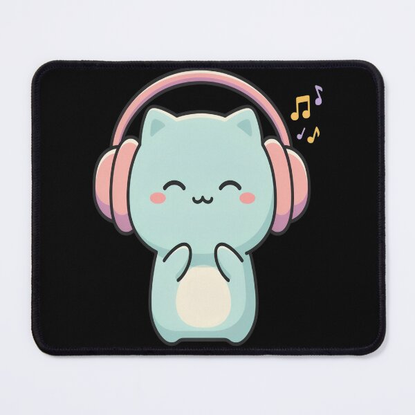 Item preview, Cute Cat Headphones – Kawaii Music Kitty Design designed and sold by Midnight Veil Designs.