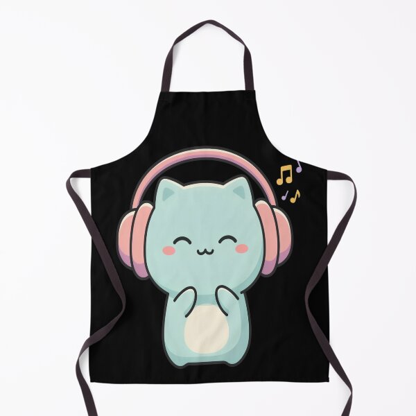 Item preview, Cute Cat Headphones – Kawaii Music Kitty Design designed and sold by Midnight Veil Designs.