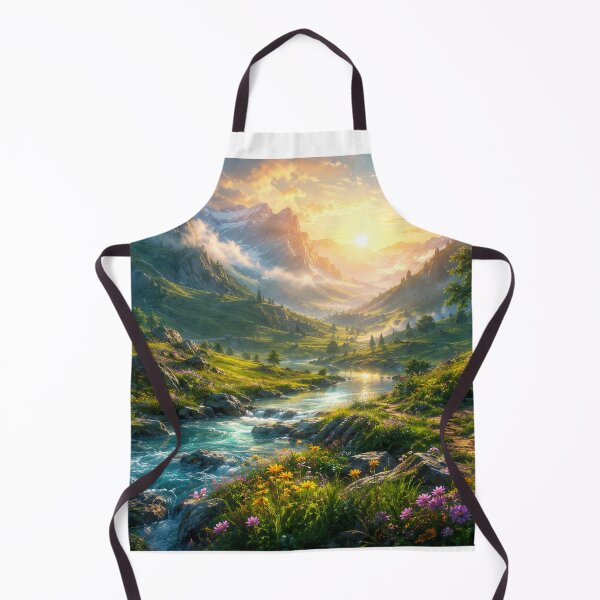 Item preview, Emerald Valley Sunrise Fantasy Landscape designed and sold by CodePaws Creations.