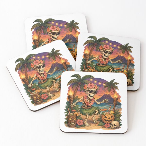 Item preview, Tropical Skeleton Hula Summerween designed and sold by DustyCuriositie.