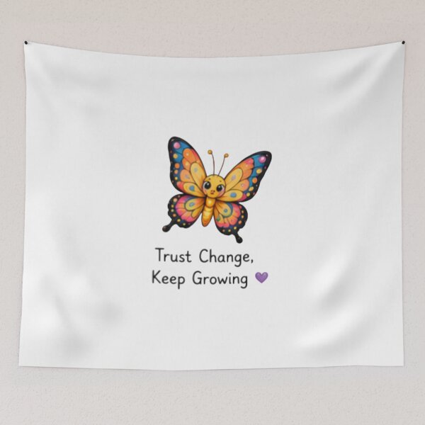 Item preview, Trust Change Keep Growing Cute Butterfly designed and sold by DailyDoodlesBySumbul.