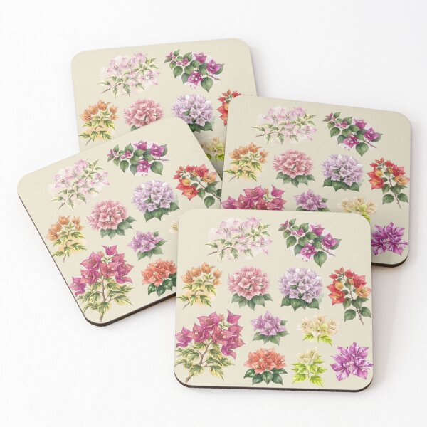 Item preview, Vintage Watercolor Bougainvillea Botanical Chart - Colorful Tropical Floral Blossom Illustration designed and sold by BLUESKY11a.