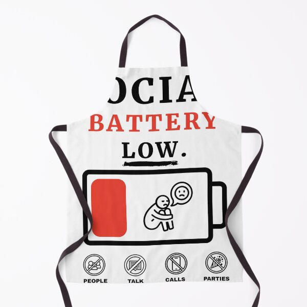 Item preview, Social Battery Low Funny Introvert Social Anxiety Typography Quote designed and sold by Akkhay.