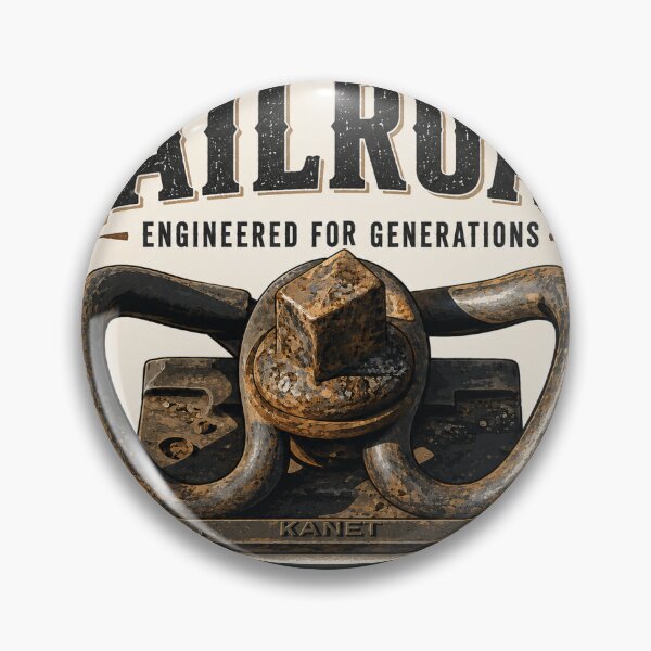 Item preview, 01 Vintage Railroad Hardware Steel Never Sleeps Industrial Design designed and sold by Crissavia.