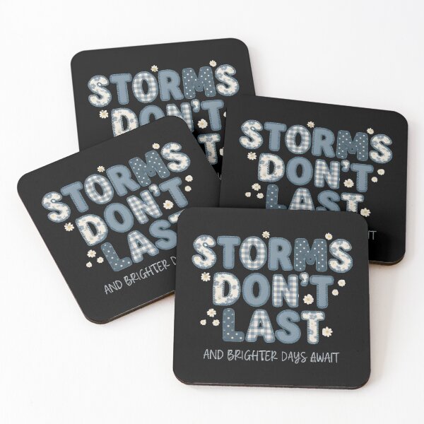 Item preview, Storms Don't Last And Brighter Days Await Inspirational Floral Typography T-Shirt designed and sold by StickerNestYou.