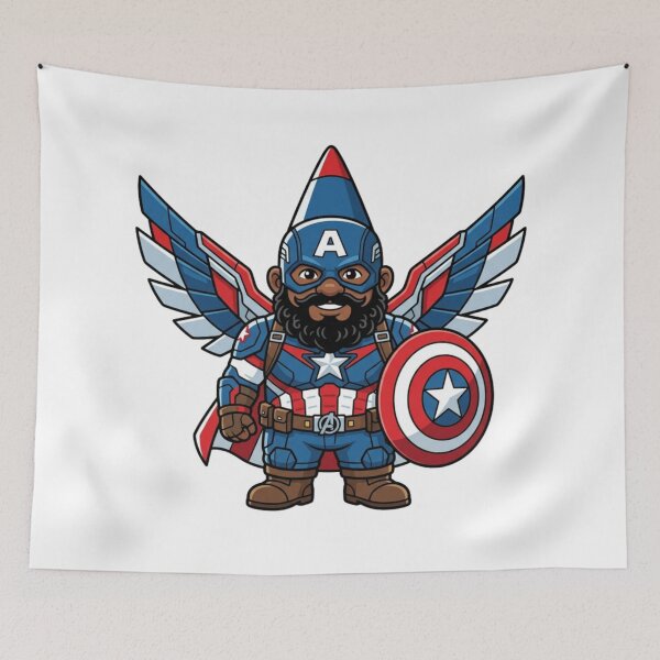 Item preview, Sam Wilson Captain America Garden Gnome designed and sold by Bad-Decisions-Designs.
