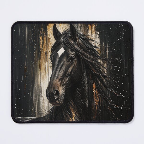 Item preview, Elegant Horses Portraits - Black horse 2 designed and sold by Lucia Amaris Art.