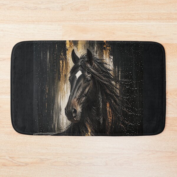Item preview, Elegant Horses Portraits - Black horse 2 designed and sold by Lucia Amaris Art.