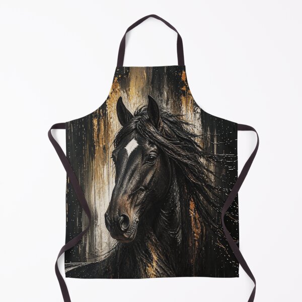 Item preview, Elegant Horses Portraits - Black horse 2 designed and sold by Lucia Amaris Art.