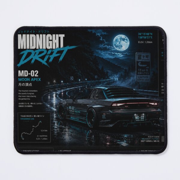 Item preview, Midnight Drift MD-02 Moon Apex | Original Touge Concept Car Poster designed and sold by MidnightPistons.