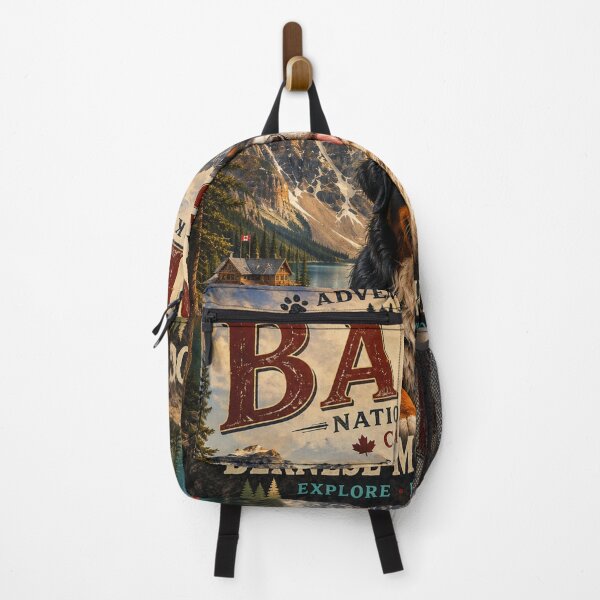 Item preview, Bernese Mountain Dog Banff Canada Adventure Dogs™ Vintage National Park Travel Design designed and sold by TeeVibeHaus.