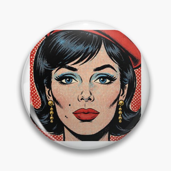 Item preview, Red Pop Art Woman Red Beret Red Background Portrait designed and sold by MAISON SYLVIE.
