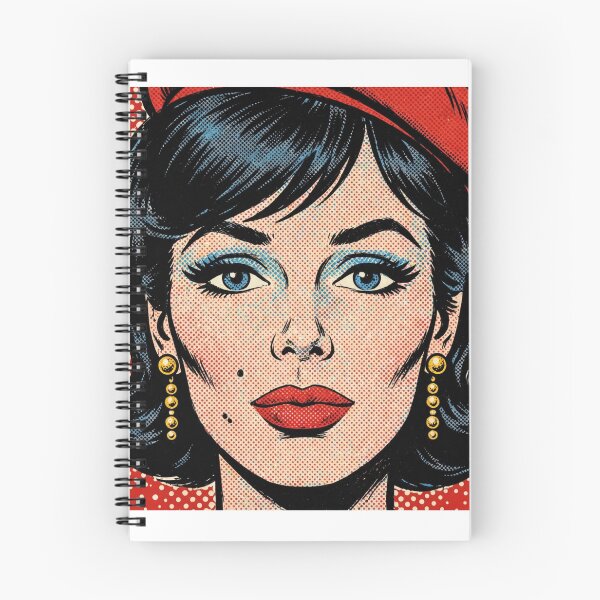 Item preview, Red Pop Art Woman Red Beret Red Background Portrait designed and sold by MAISON SYLVIE.