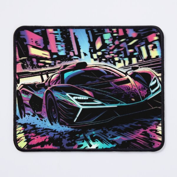 Item preview, Cyberpunk Hypercar in Neon Rain | Synthwave Supercar Vector Art designed and sold by Nexus Space.