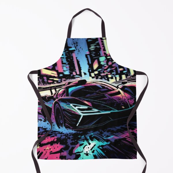 Item preview, Cyberpunk Hypercar in Neon Rain | Synthwave Supercar Vector Art designed and sold by Nexus Space.