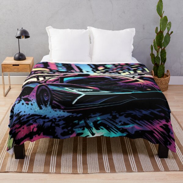Item preview, Cyberpunk Hypercar in Neon Rain | Synthwave Supercar Vector Art designed and sold by Nexus Space.