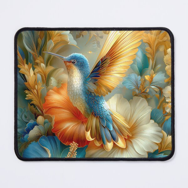 Item preview, Hummingbird and Flowers Art designed and sold by MargaretWiktor.